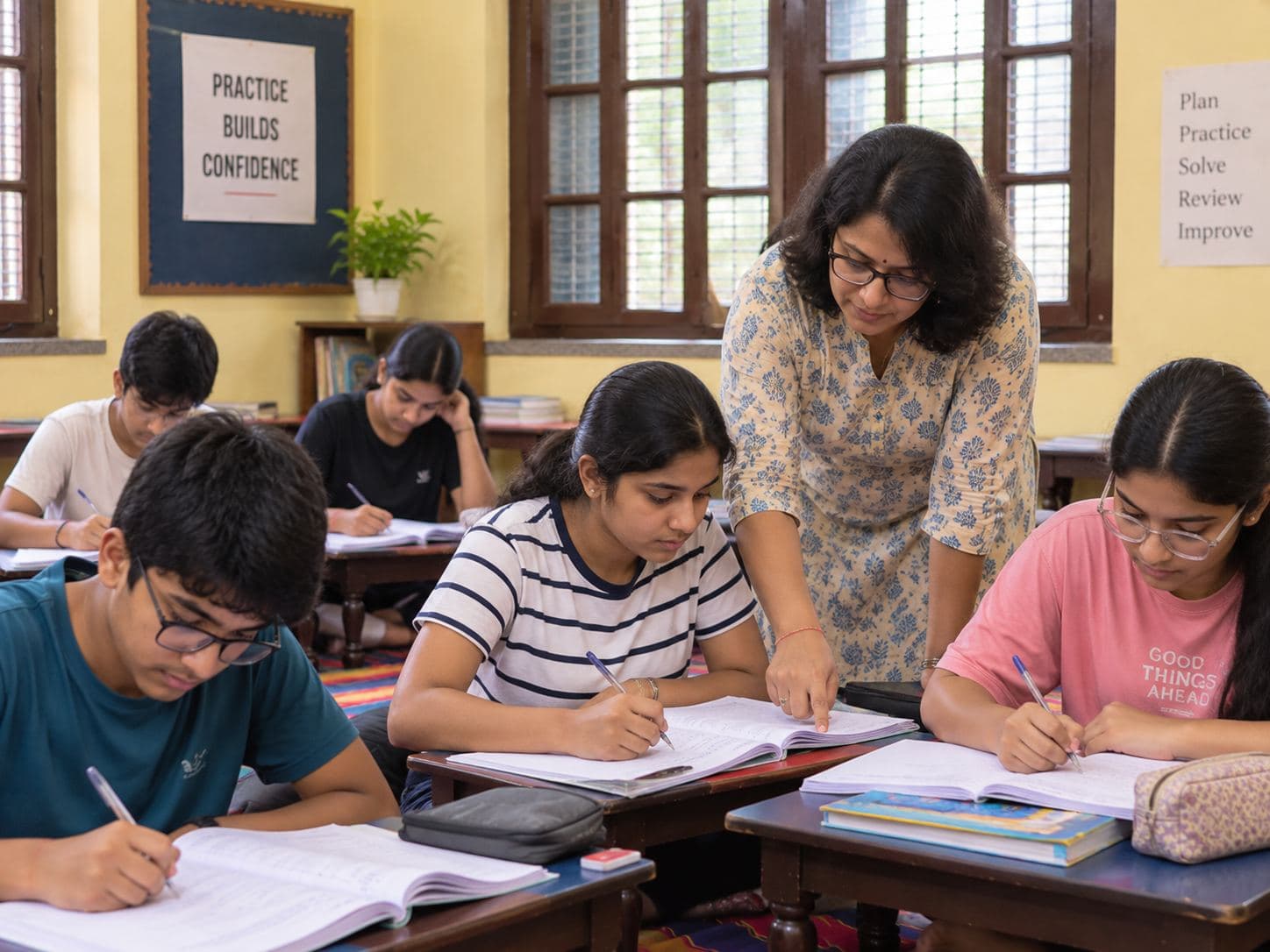 Students during a regular practice session