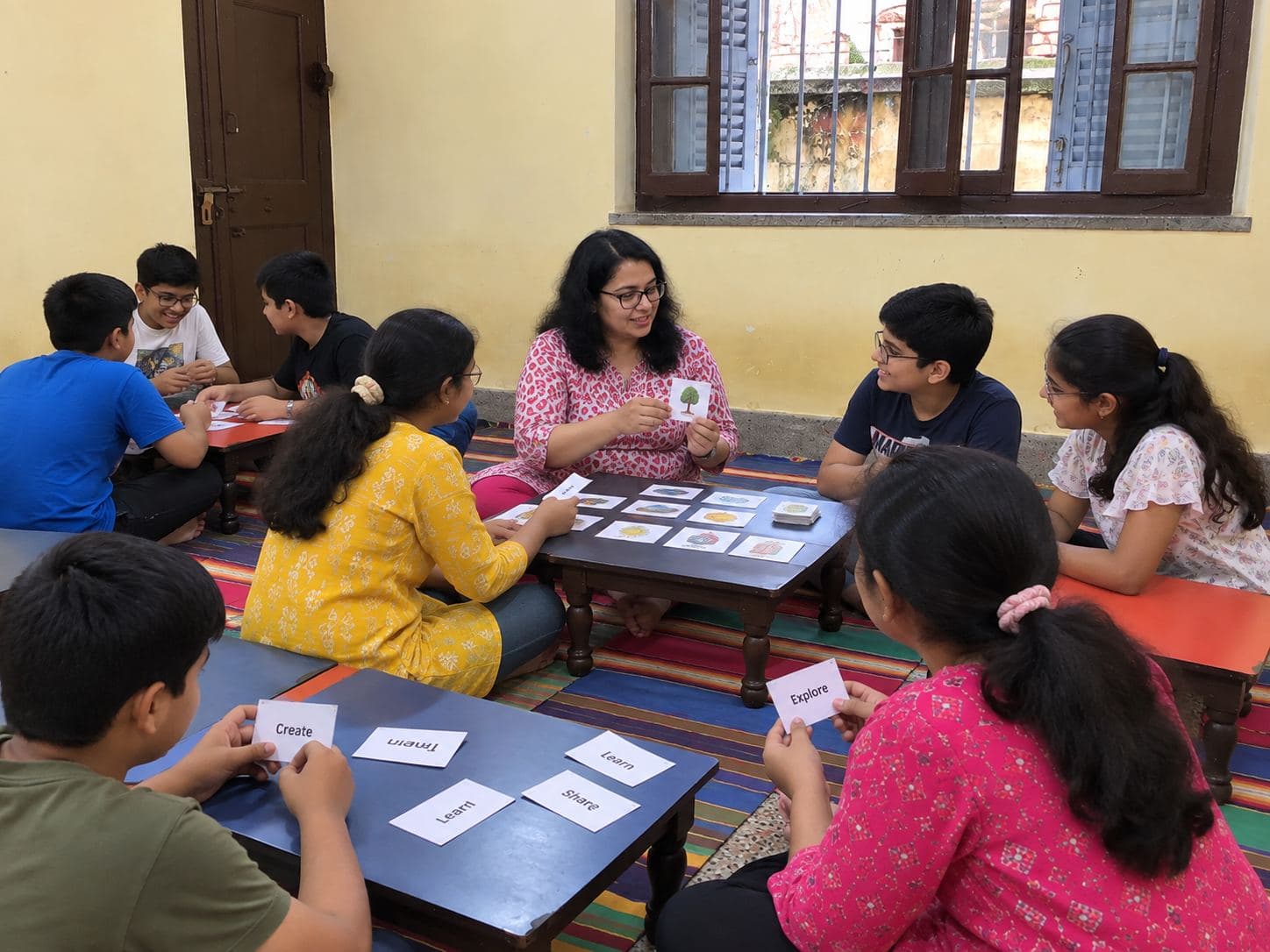 A lively classroom activity at RARE
